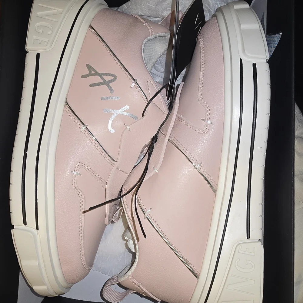 Armani Exchange Rose and Silver Sneakers - Picture 4 of 8